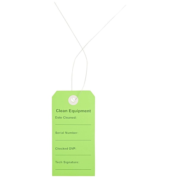 Lk Packaging 2-5/16 x 4-3/4 Clean Equipment Tag, Green, 500PK TCEG - main